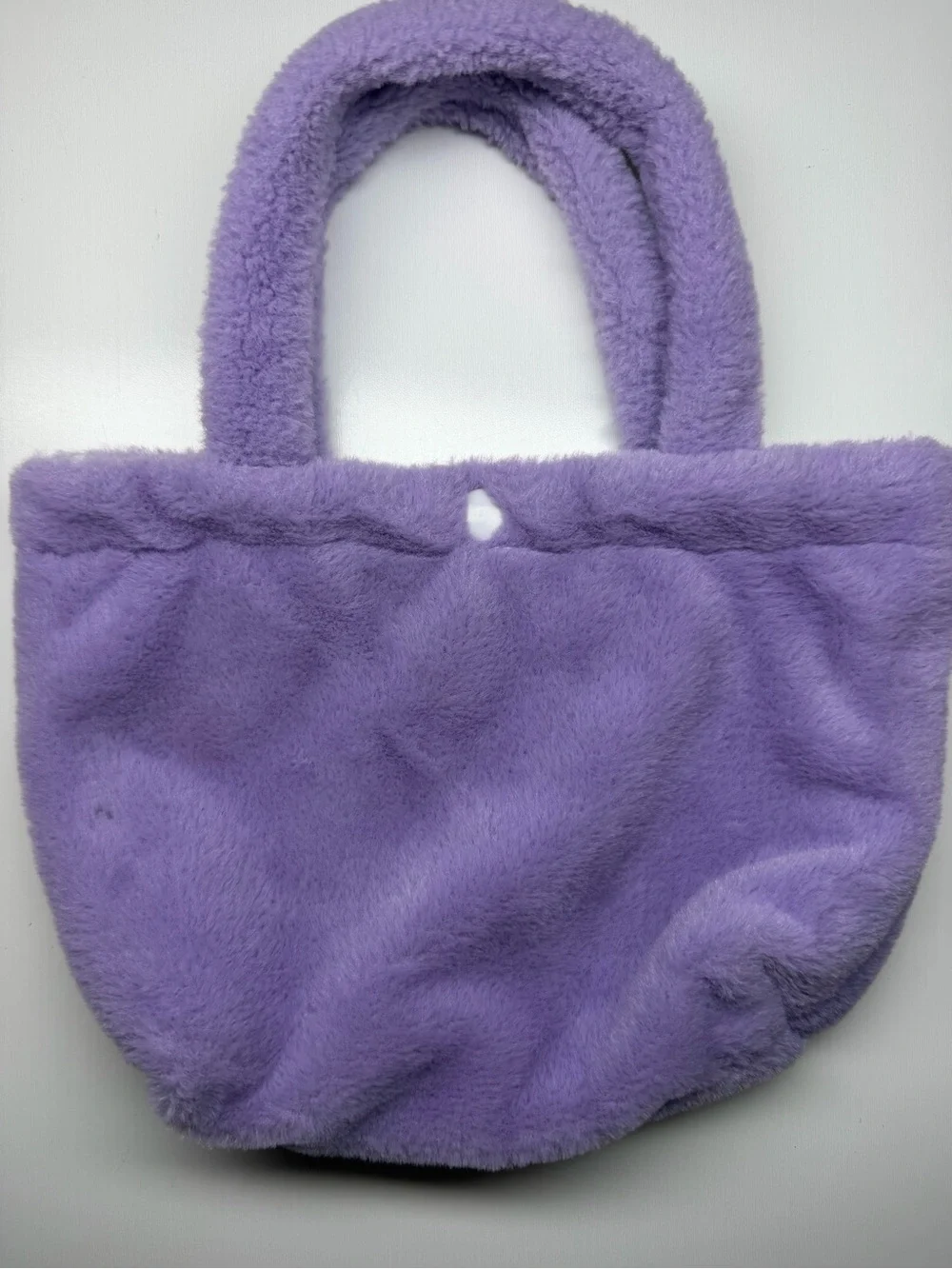 SANRIO Kuromi‎ Purple Plush Tote Handbag Button Closure Cute Kawaii Bag